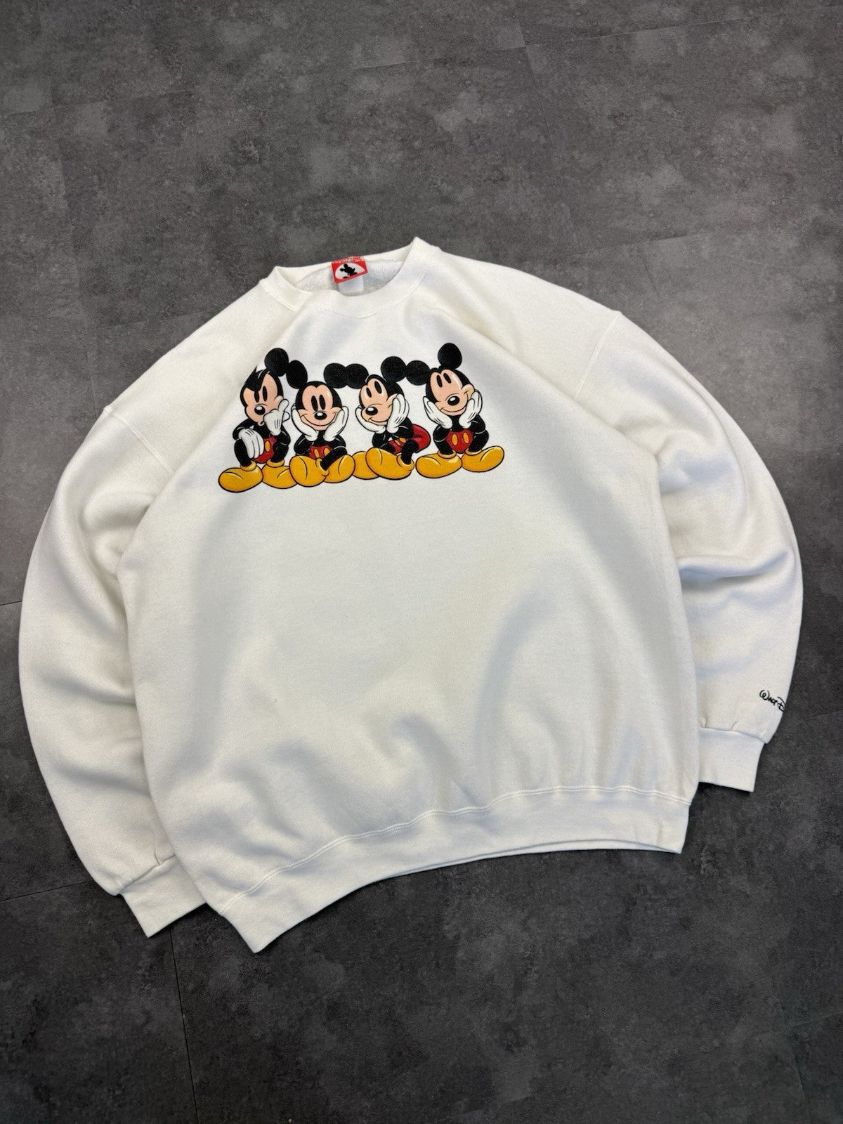 Vintage Disney Mickey Inc Mickey Jumper Sweatshirt Made In Usa Size XL White