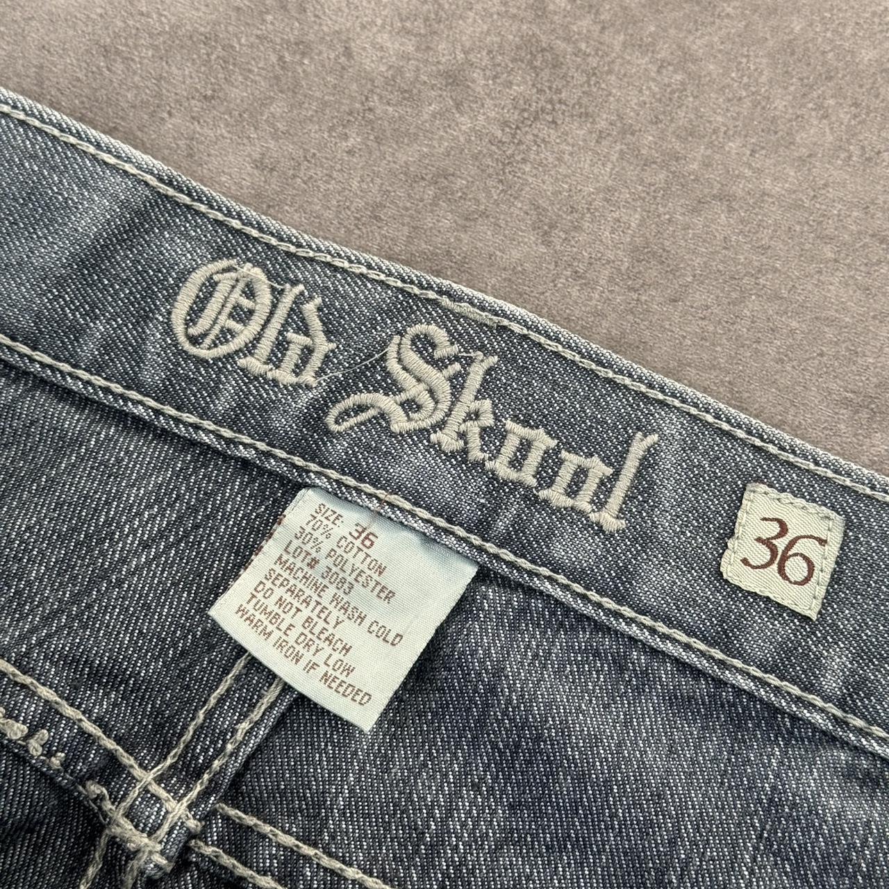 Old Skool Y2K 2000s HipHop grunge Japanese embroidery baggy jeans