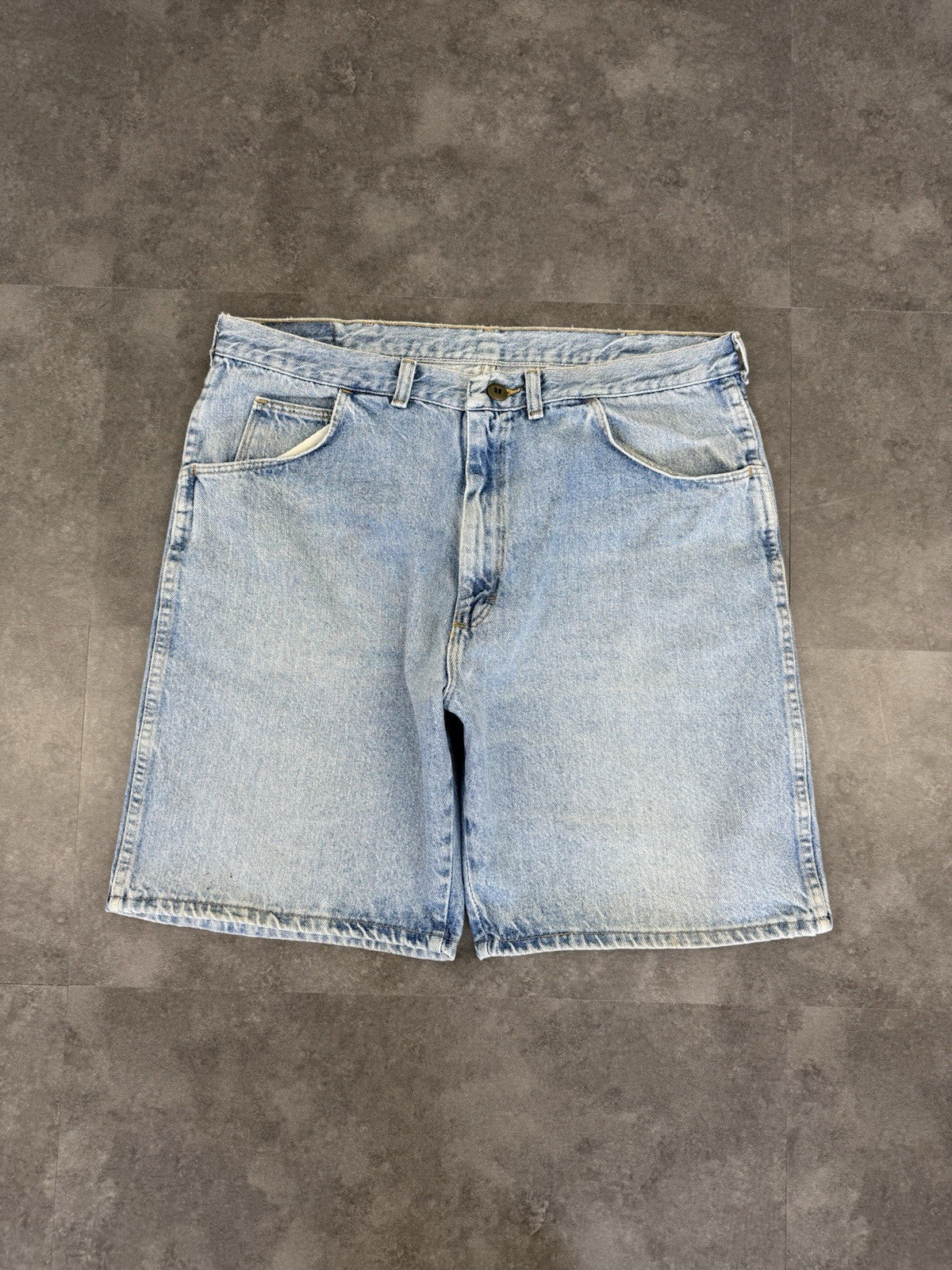 Wrangler Vintage Baggy Loose Jorts 90s Y2K Denim Jeans Shorts Skater 38W