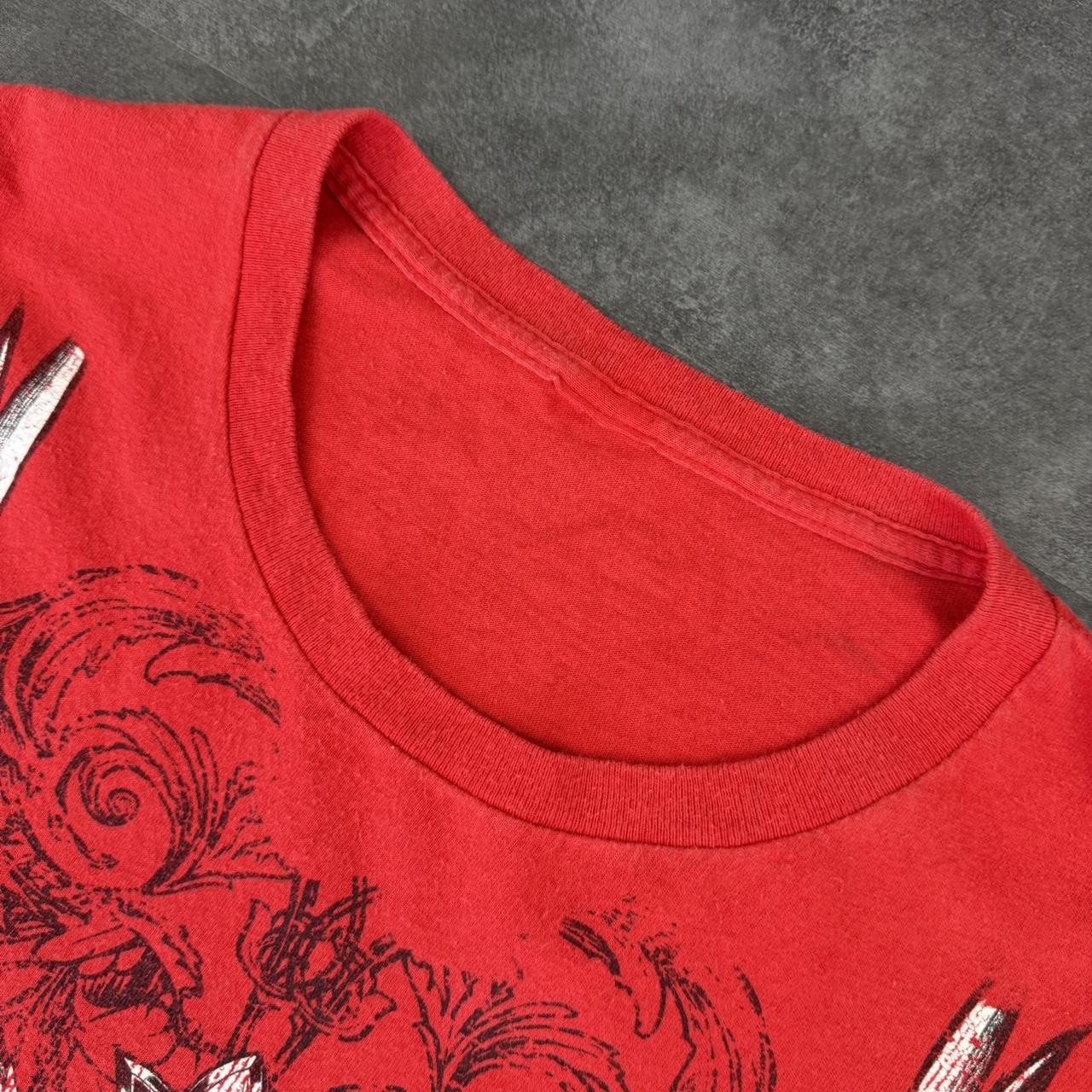 Affliction style 2000s grunge gothic Print Logo graphic T shirt