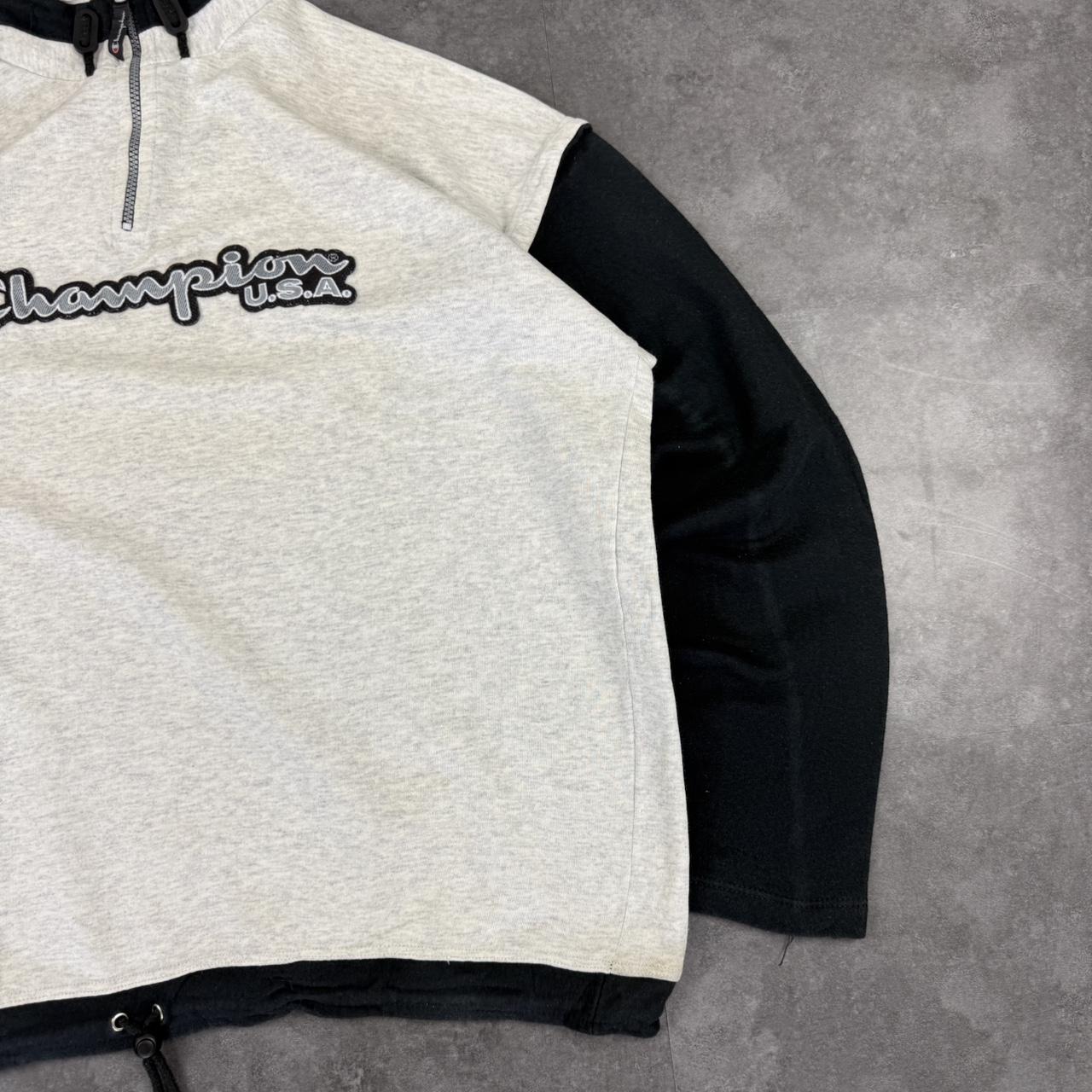 Champion 2000s vintage Spellout big logo 1/4 zip Sweatshirt