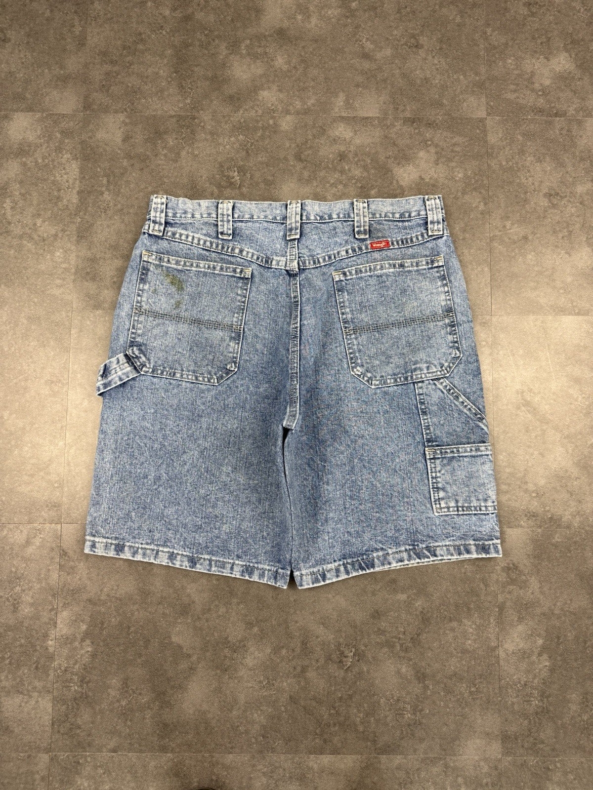 Wrangler Vintage Baggy Carpenter 90s Y2K Denim Jorts Shorts Skater Workwear 30W