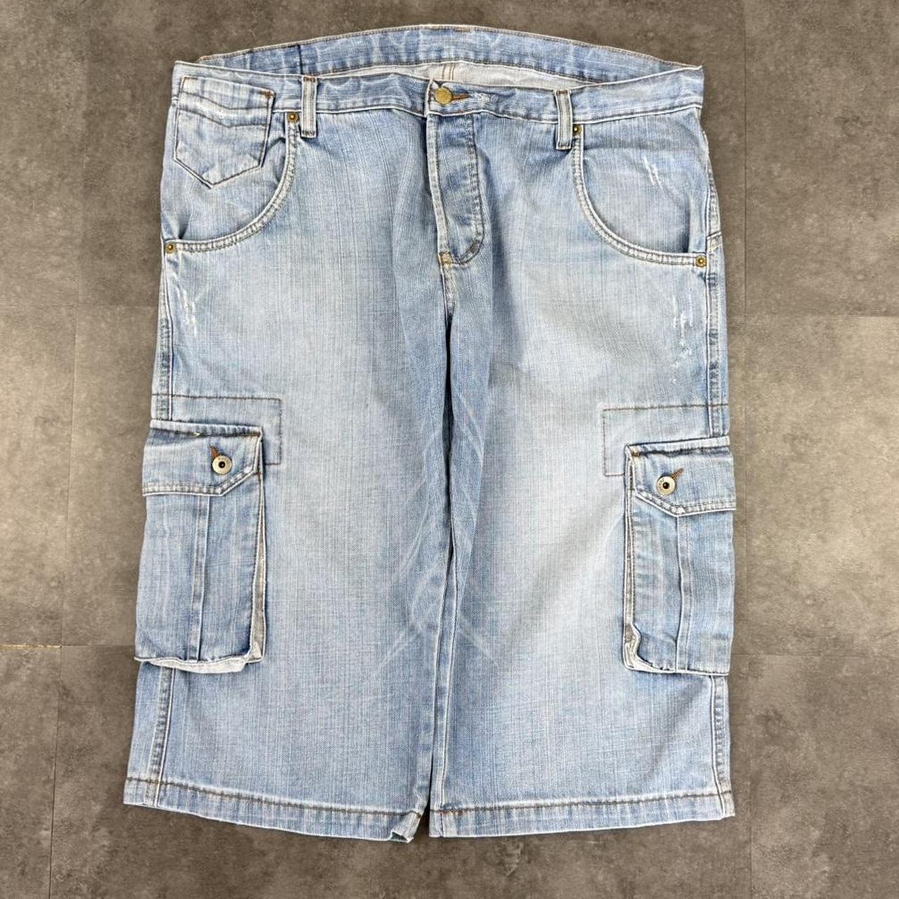 Cocheiro 2000s Vintage Baggy HipHop Y2k embroidered cargo Jorts