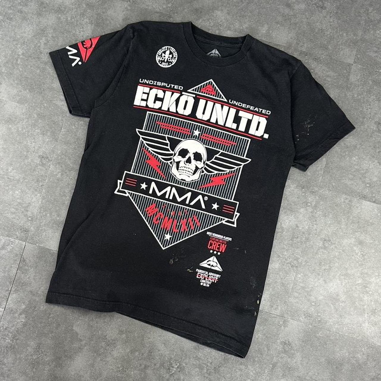 Ecko Unltd T 2000s Y2K logo print MMA undefeated graphic T shirt