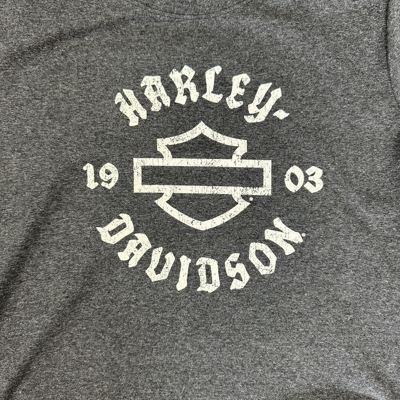 Harley Davidson 2000s short sleeved biker motorcycle logo Spellout graphic T shirt