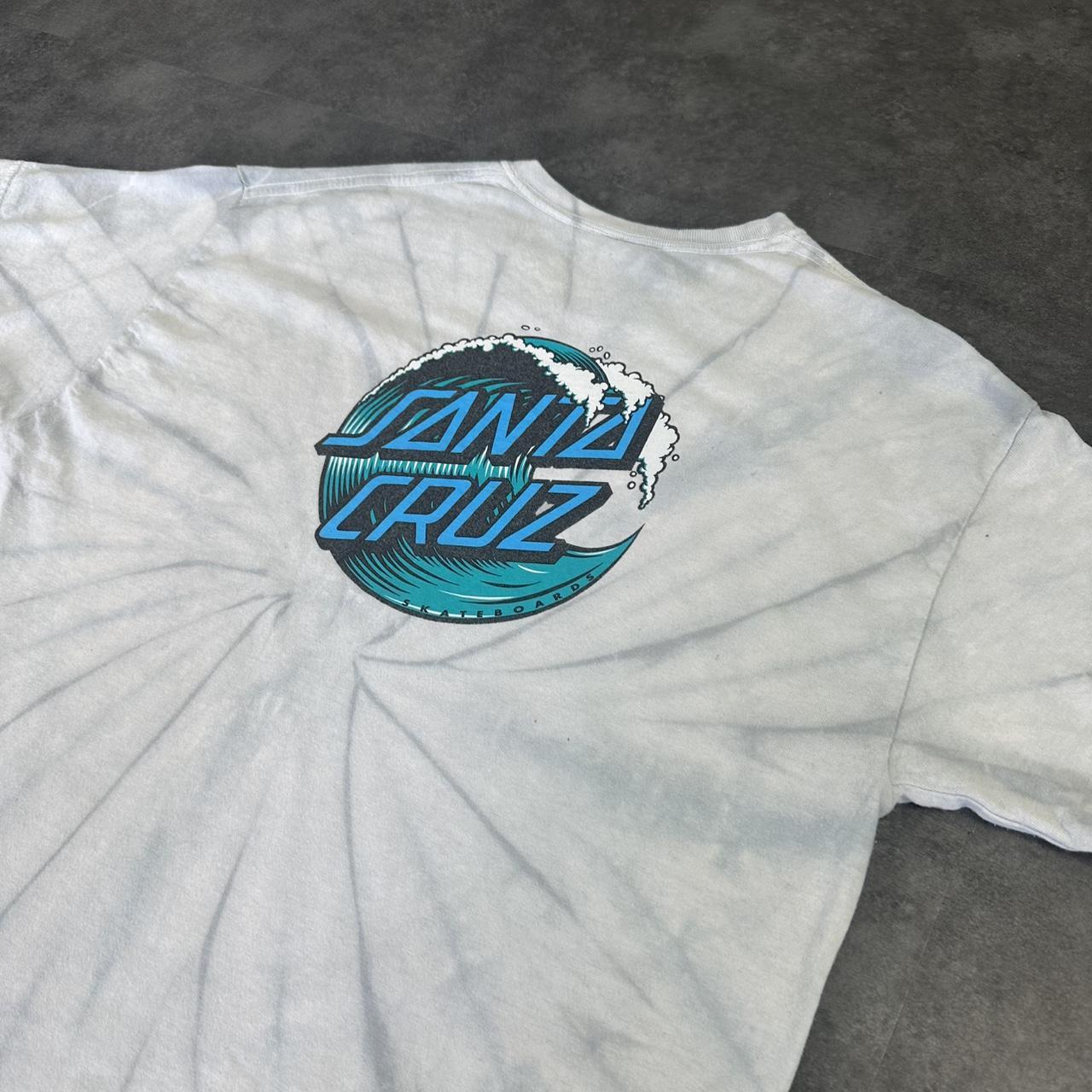 Santa Cruz T 2000s Print Logo Tie Dye design graphic T shirt