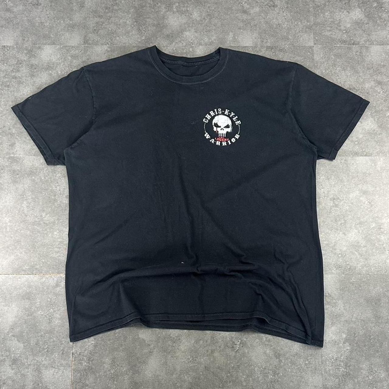 Chris Kyle T Y2K 90s print graphic Skull logo T shirt