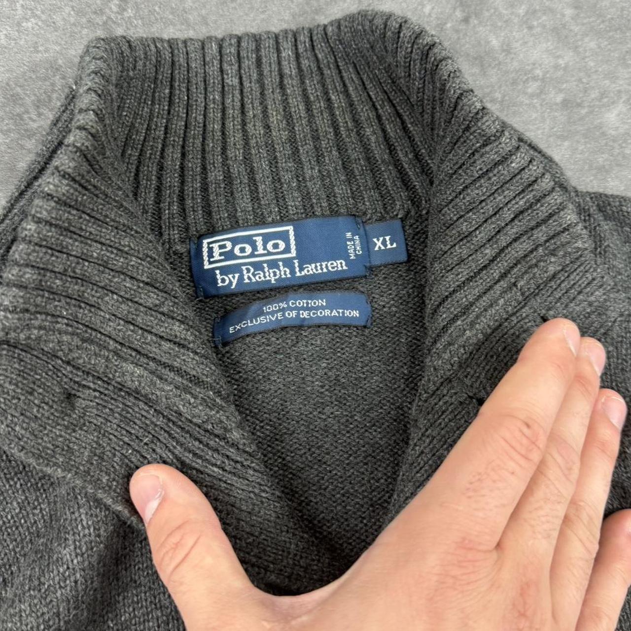 Polo Ralph Lauren 90s chunky knit 1/4 button jumper