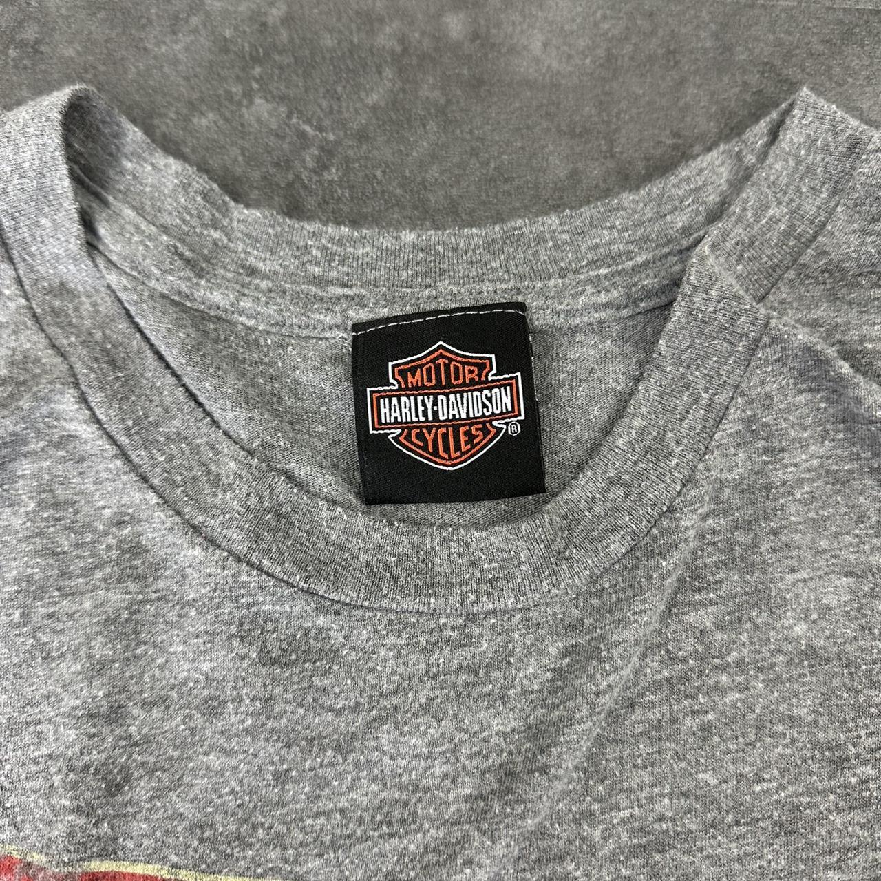 Harley Davidson 2000s biker motorcycle logo Spellout graphic T shirt