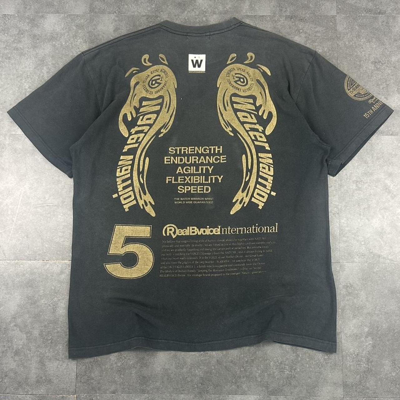 Real B Voice 2000s Print graphic logo Water Warrior T shirt