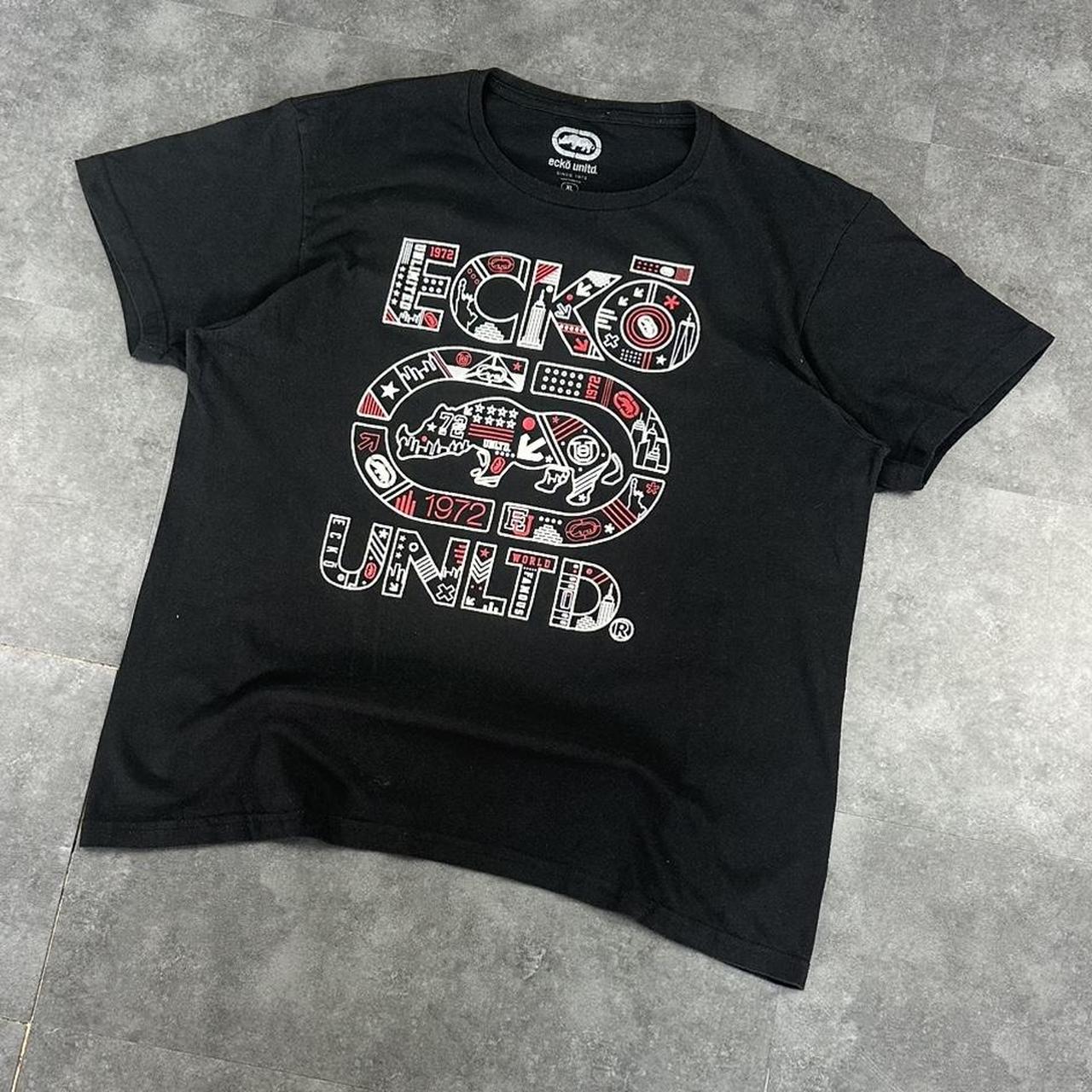 Ecko Unltd T Y2K 90s print graphic logo T shirt