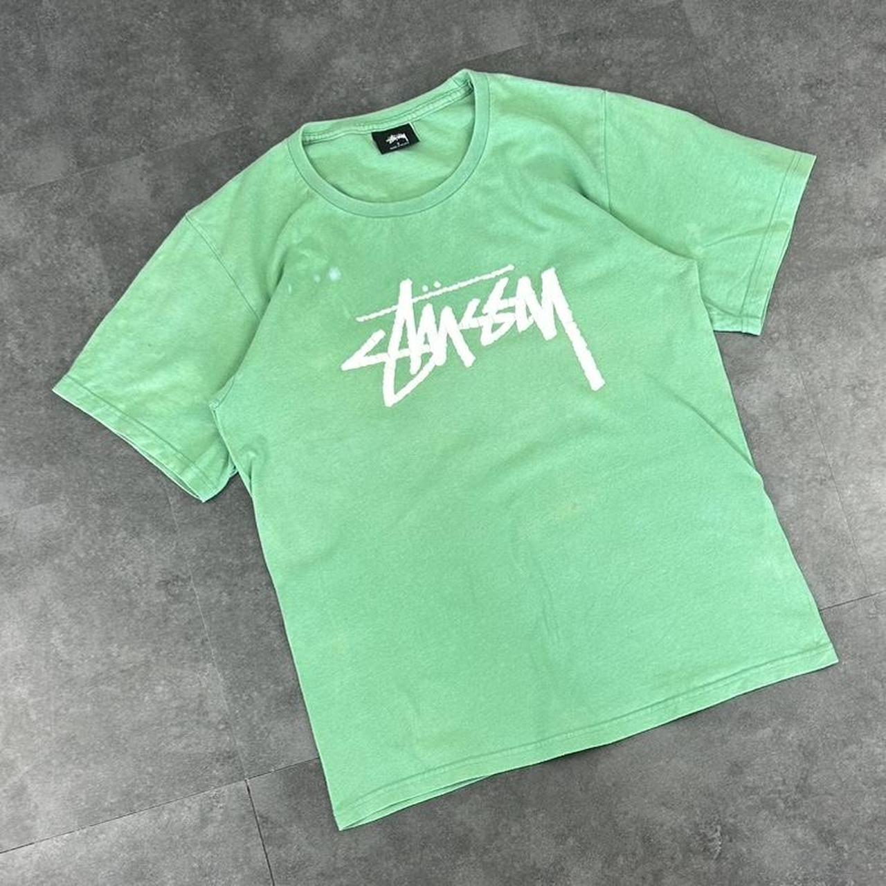 Stüssy T 2000s Y2K logo print graphic T shirt