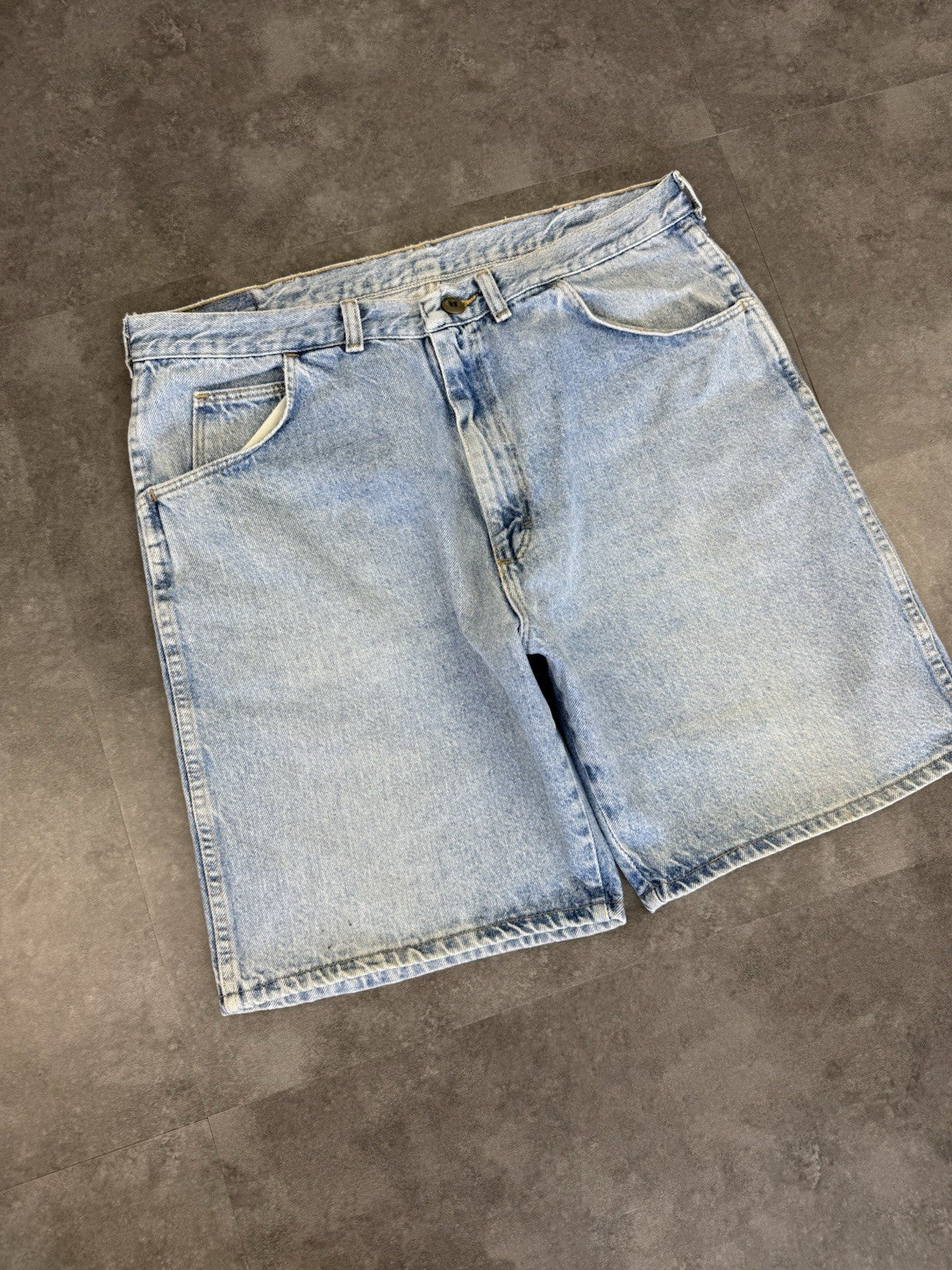 Wrangler Vintage Baggy Loose Jorts 90s Y2K Denim Jeans Shorts Skater 38W