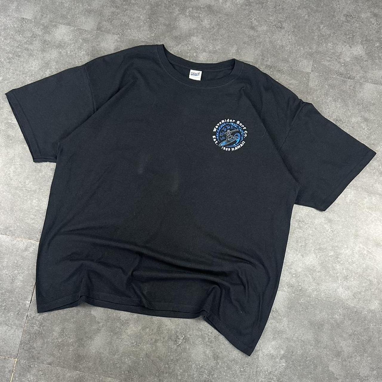 Anvil 90s printed Hawaii Surfer graphic logo shirt