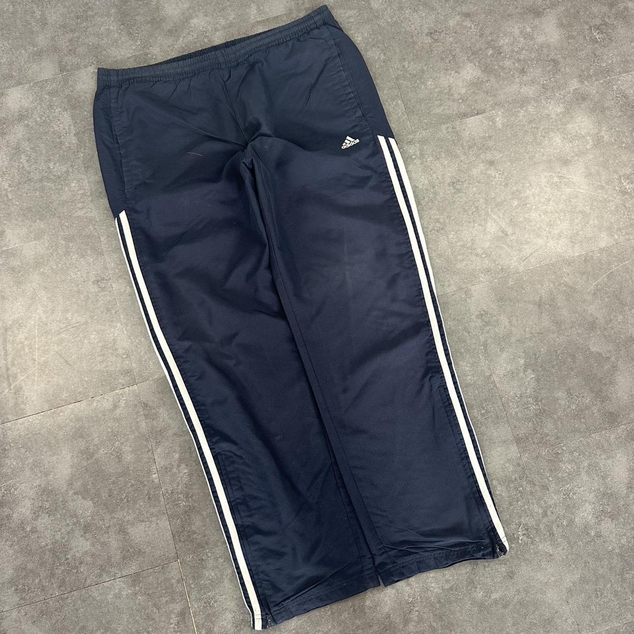 Adidas 2000s baggy vintage sportswear adjustable track pants