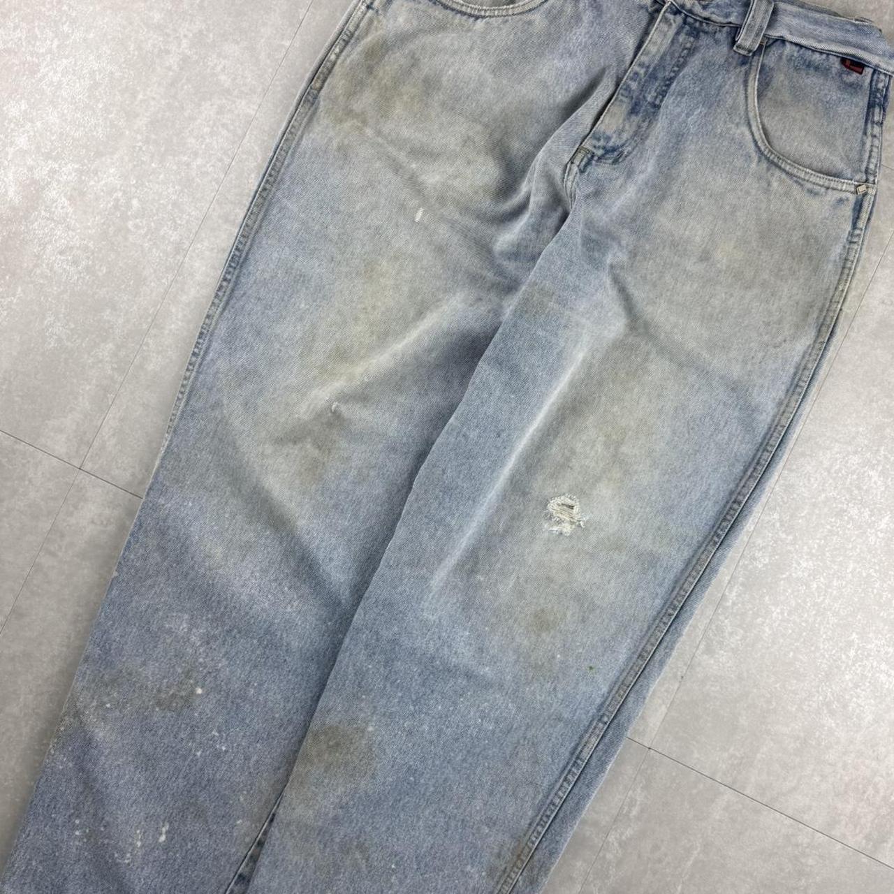 Fubu distressed hiphop 2000s embroidered jeans