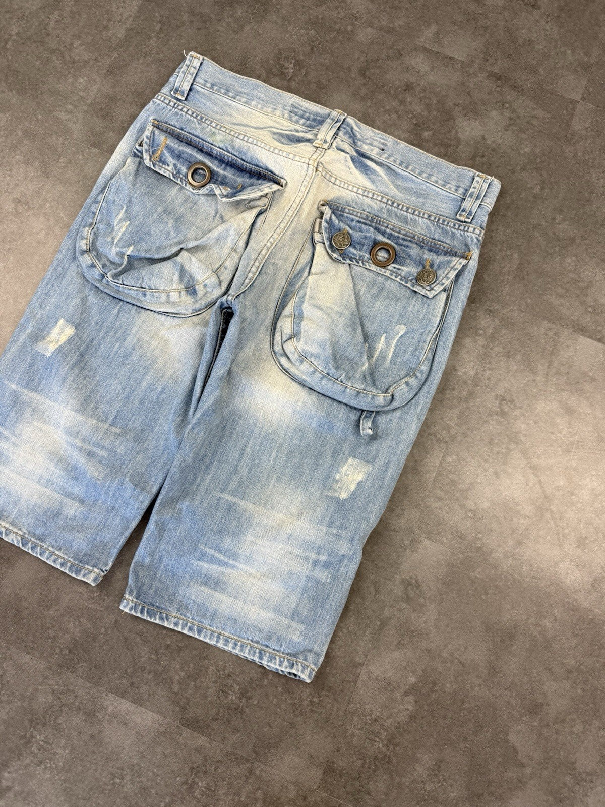 Baggy Denim Jorts Jeans Shorts Vintage Skater Grunge Hip Hop Y2K Rave 34W