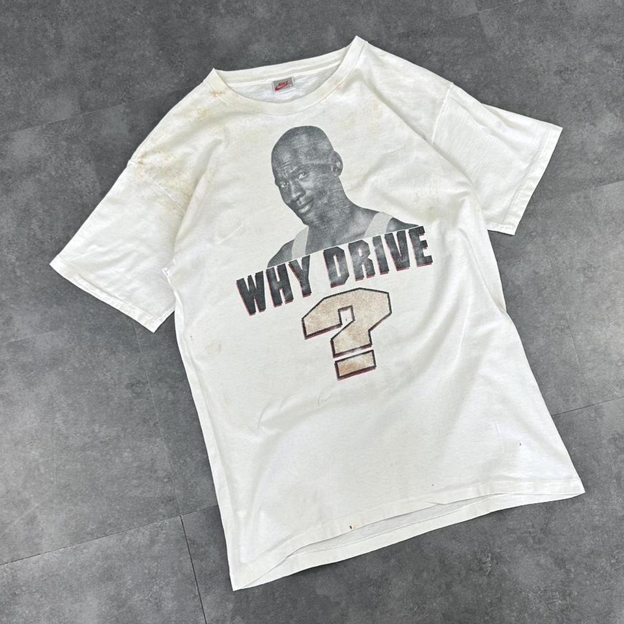 Nike T 2000s Y2K logo print Michael Jordan why drive graphic T shirt