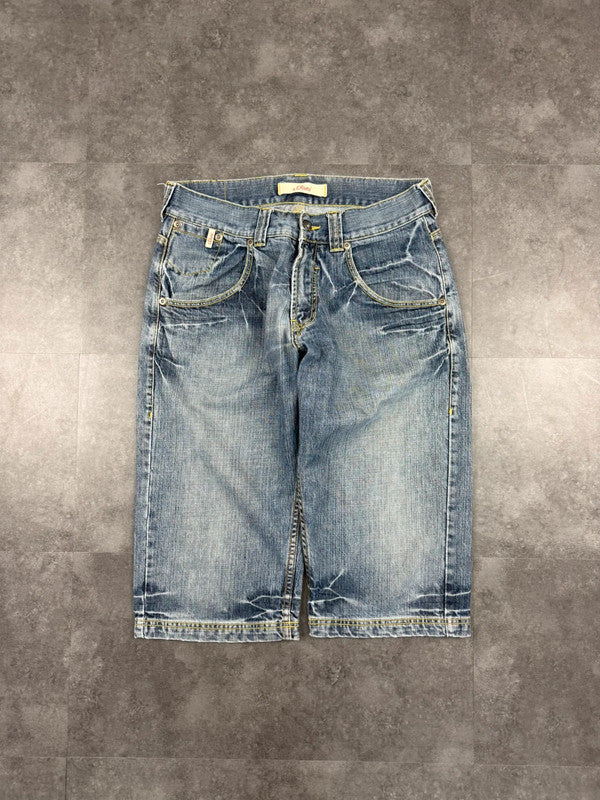 2000s HipHop Vintage Embroidered Denim Shorts Jorts y2k 90s
