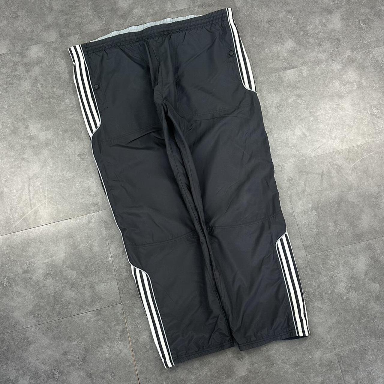 Adidas 2000s baggy vintage sportswear adjustable track pants