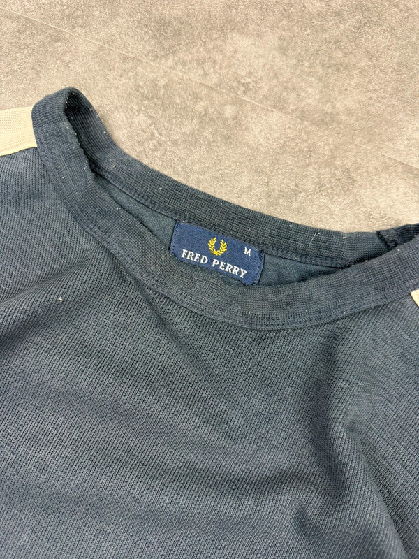 Fred Perry 2000s Embroidered knit Sweatshirt 90s y2k Size M