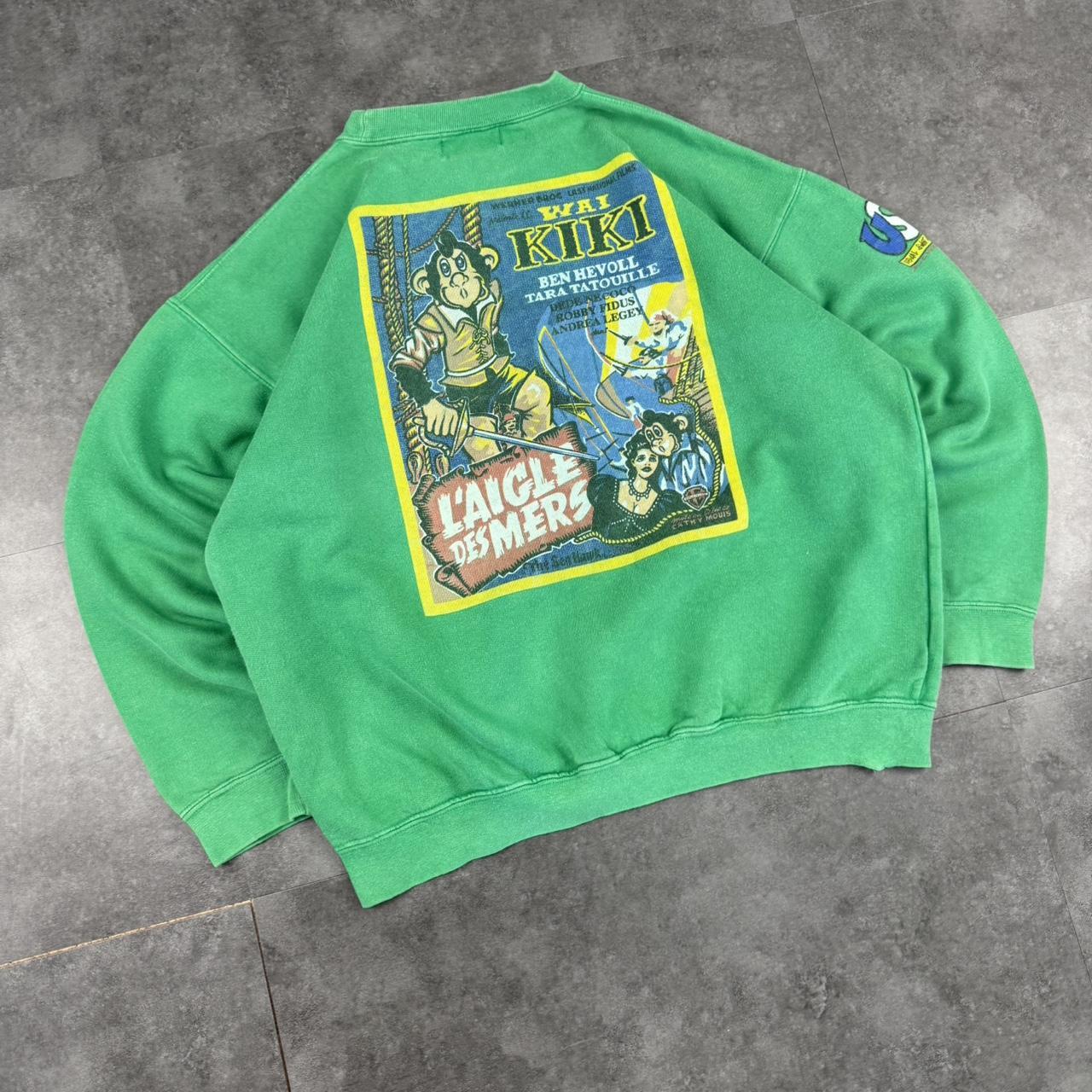 Waikiki Surfwear Vintage 2000s streetwear hiphop big printed logo on back surf sweatshirt