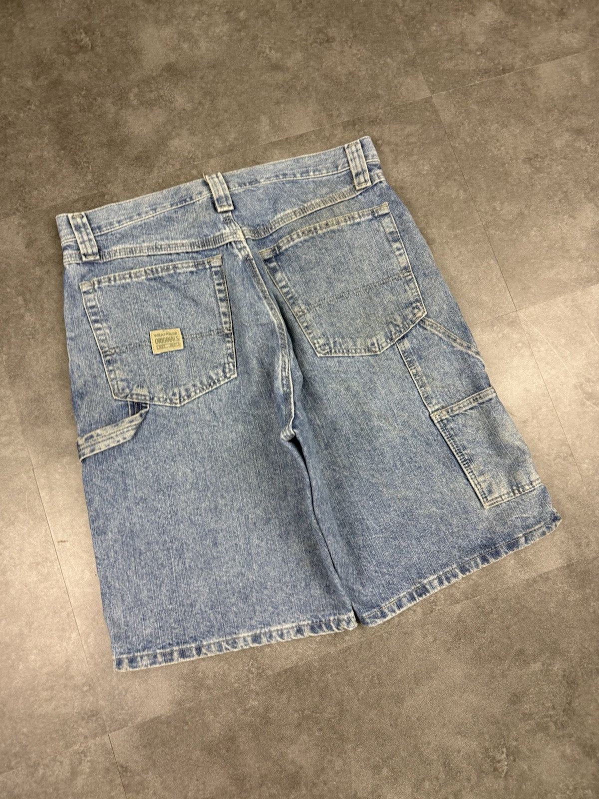 Wrangler Vintage Baggy Carpenter 90s Y2K Denim Jorts Shorts Skater Workwear 36W