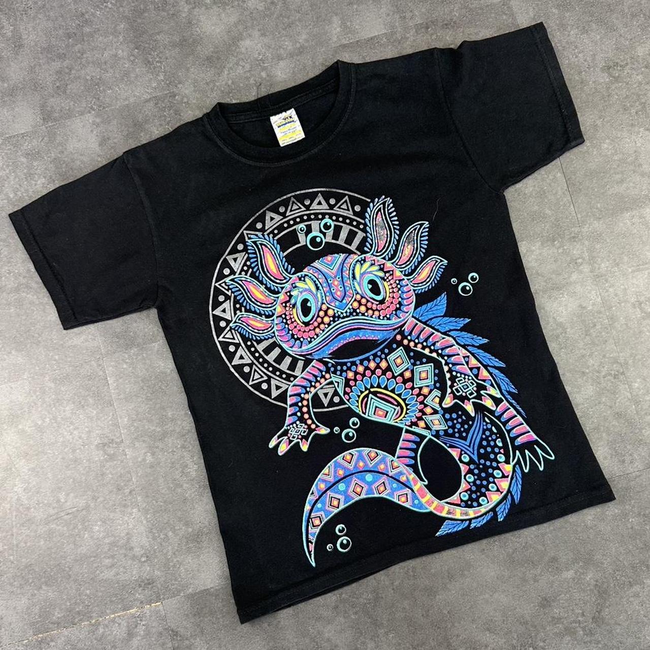 Thessh Adulto Spanish 2000s Axolotl Print graphic T shirt