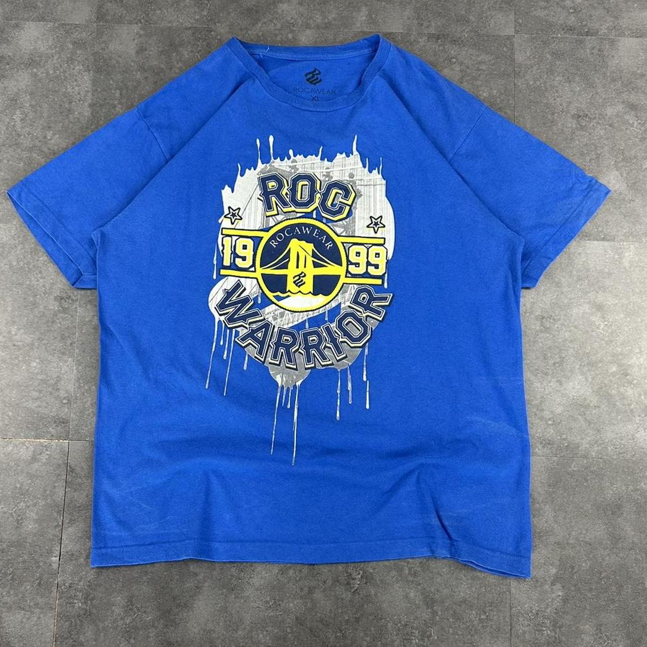 Golden State Warriors 2000s Rocawear print graphic logo T shirt