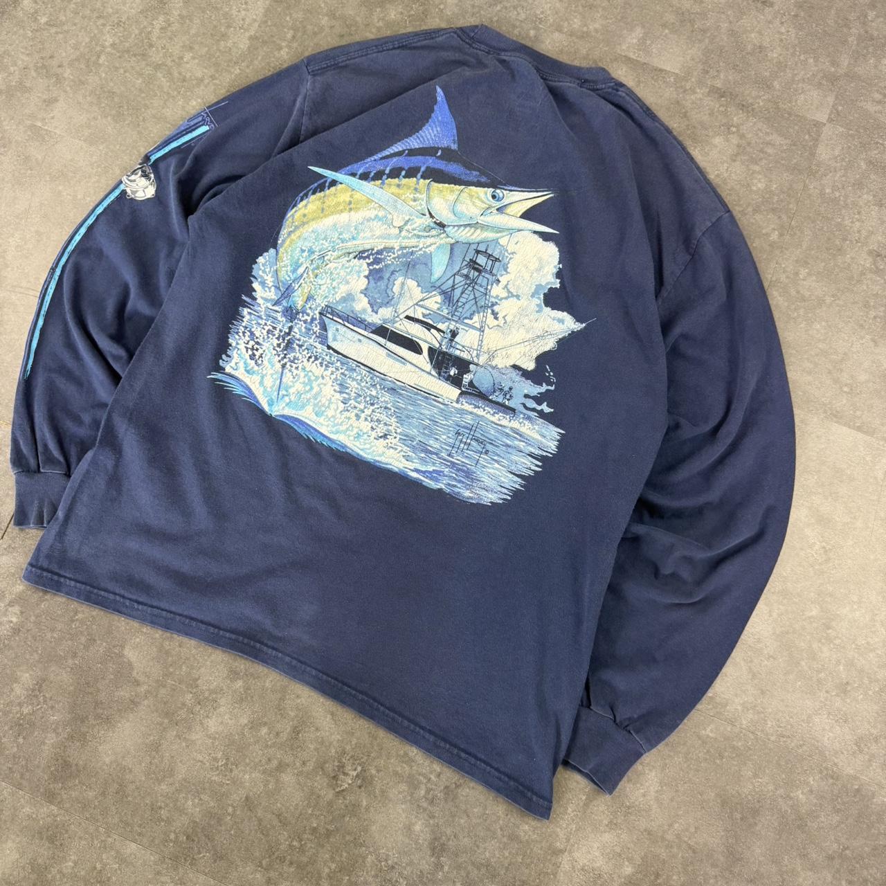Guy Harvey 2000s surf Y2K logo print graphic T shirt