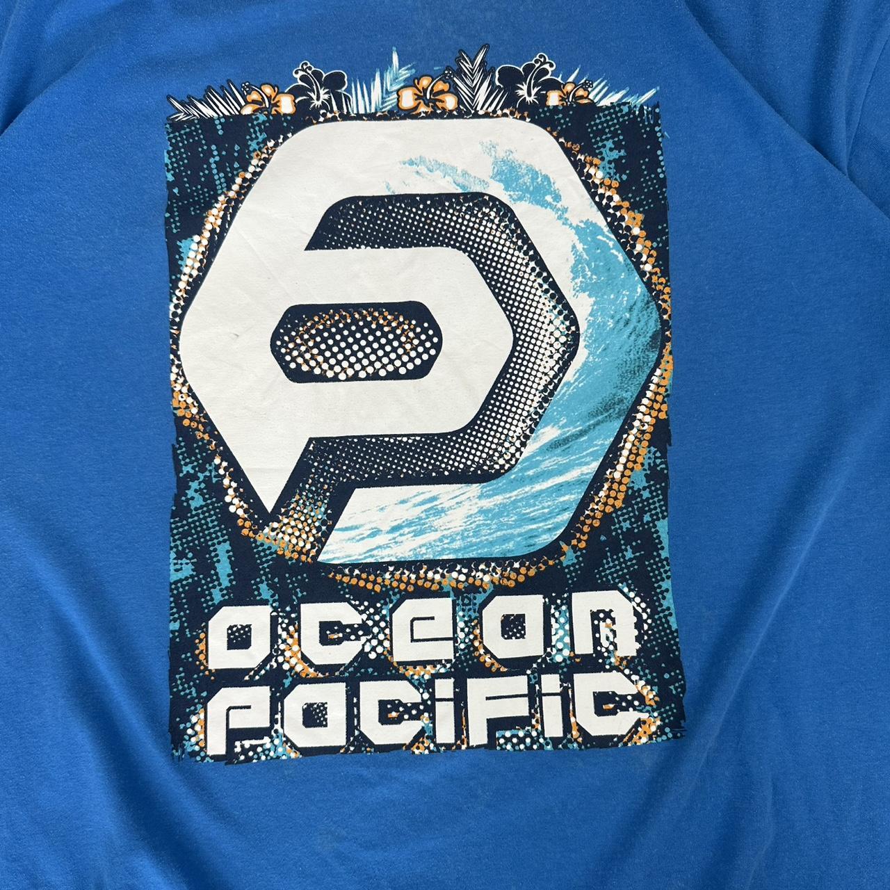 Ocean Pacific 90s Y2K surf T print graphic logo shirt