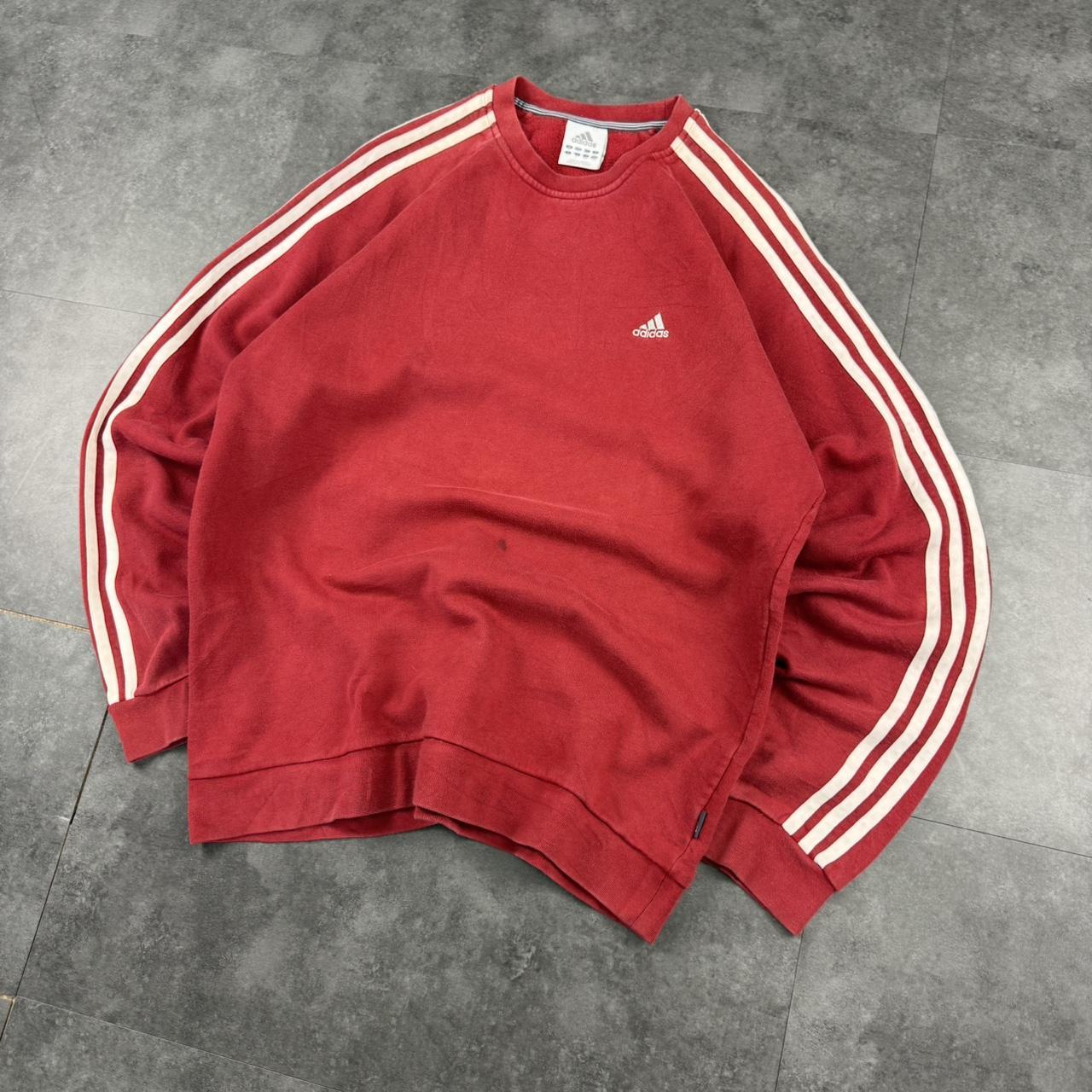 Vintage Adidas 90s sportwear mini Logo classic embroidered 3 stripe sweatshirt