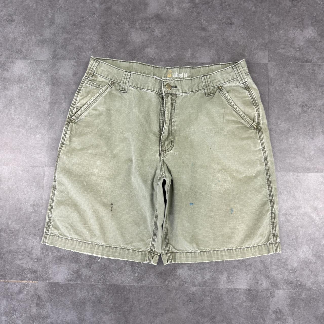Carhartt 2000s dungaree workwear comfort fit cargo shorts