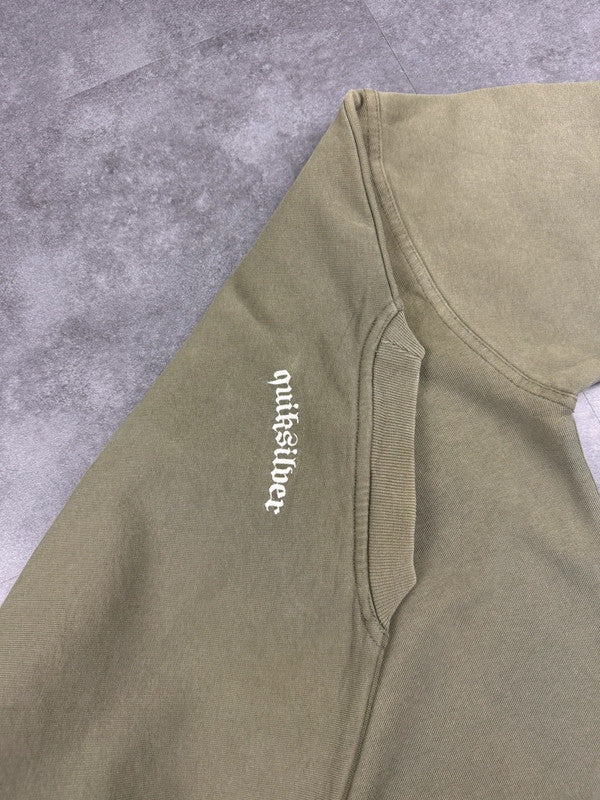 Quiksilver 2000s Embroidered Spellout Sweatshirt Old English Surf Skate Grunge Print