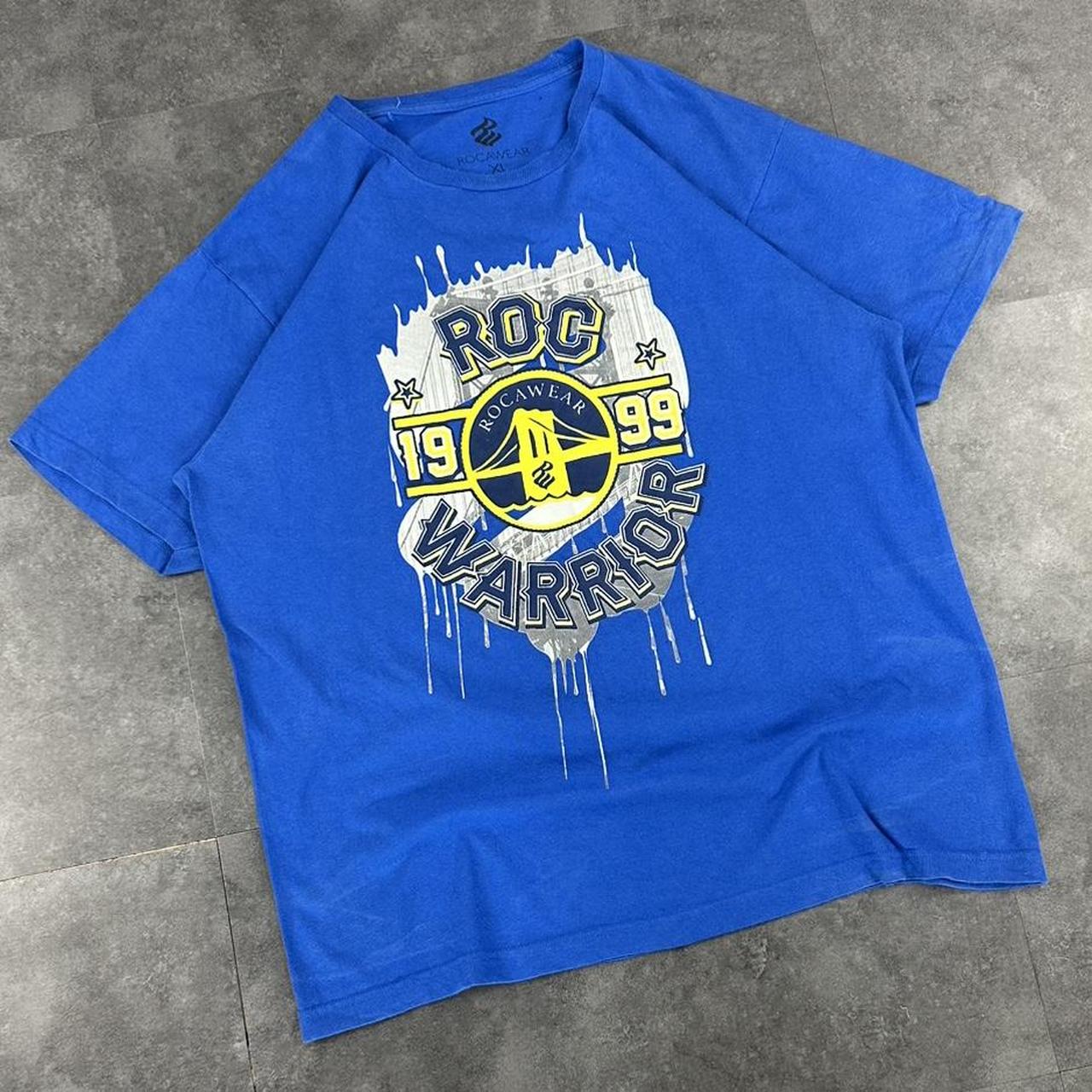 Golden State Warriors 2000s Rocawear print graphic logo T shirt