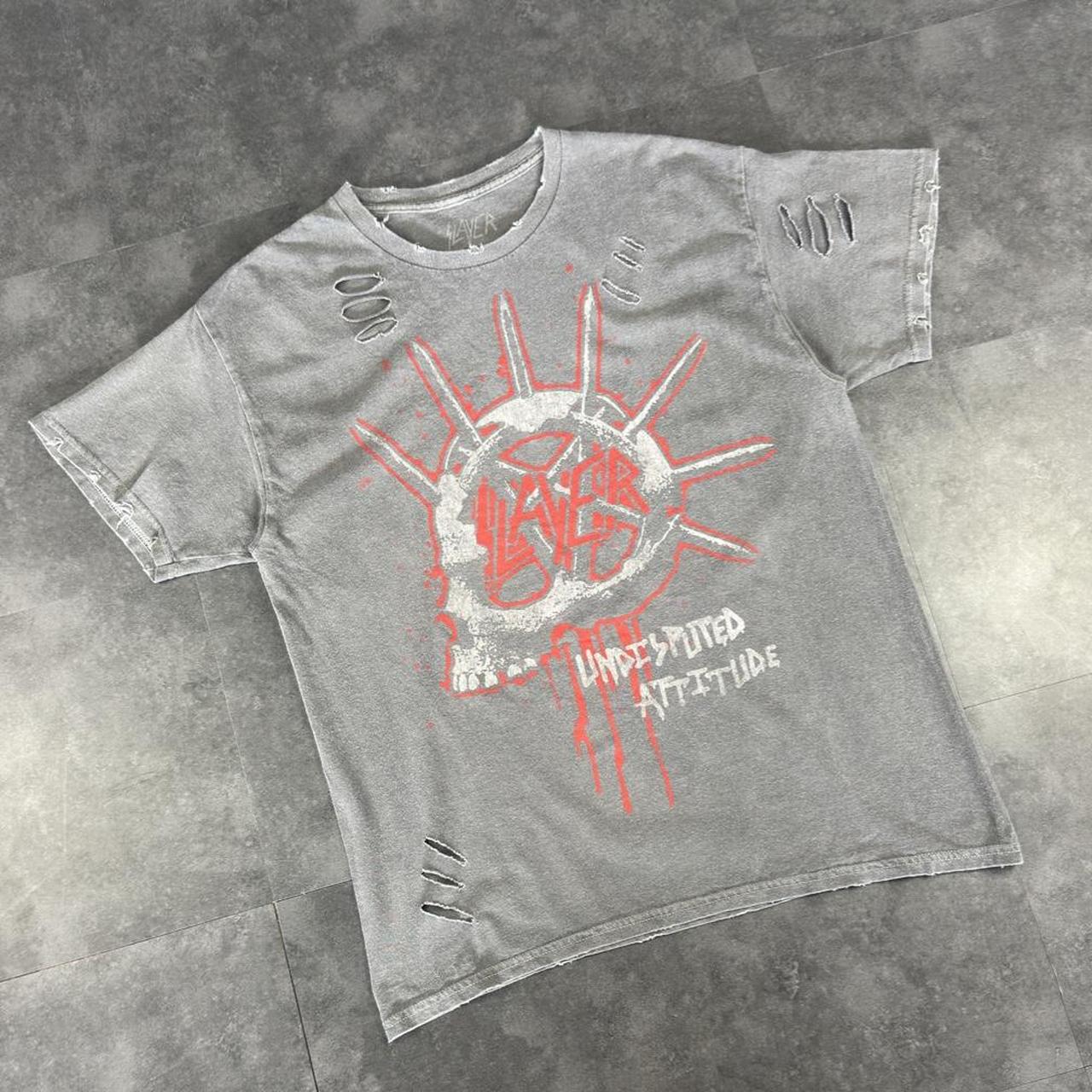 Slayer T 2000s Y2K logo Punk print design