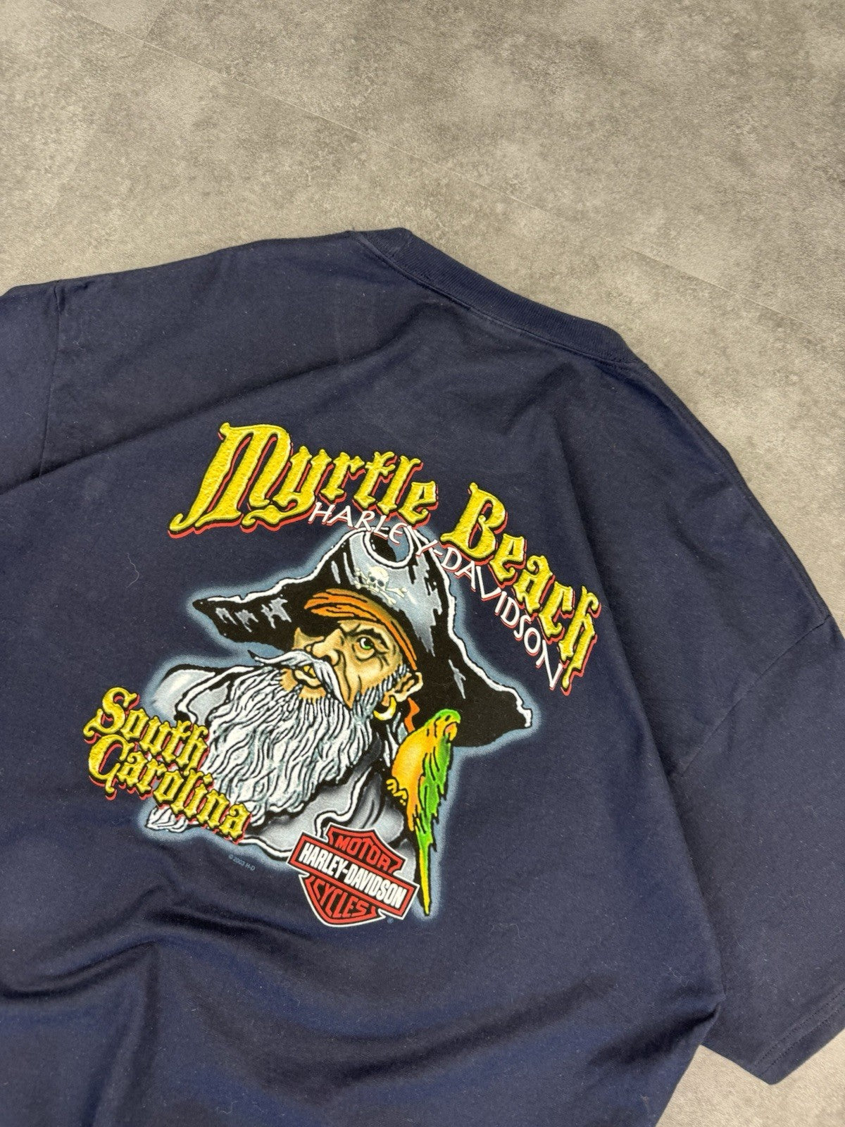 Harley Davidson Y2k Biker Grunge Spellout T-Shirt South Carolina Size XL