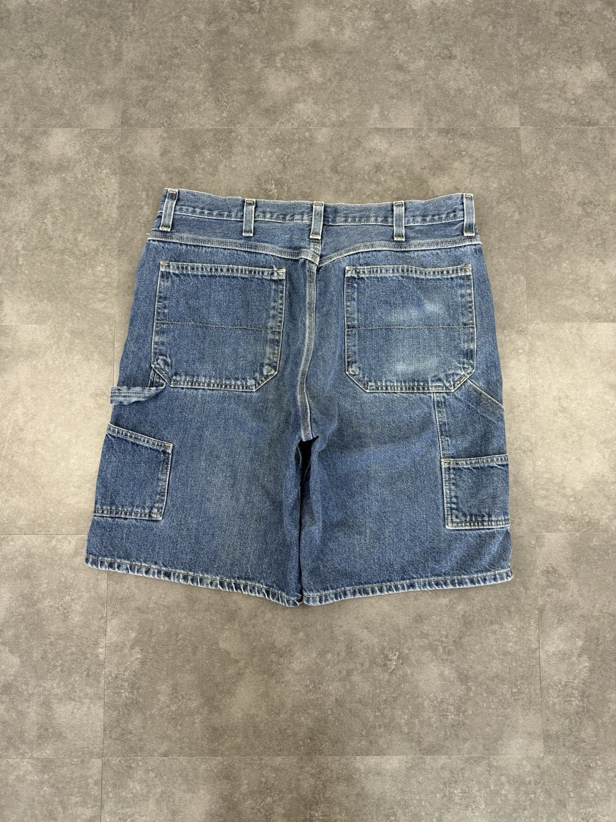 Faded Glory Vintage Baggy Carpenter 90s Y2K Denim Jorts Shorts Skate Workwear 38
