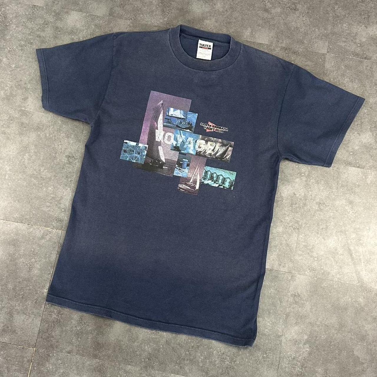 Tultex 2000s Logo Print Voyage Boat graphic logo T shirt