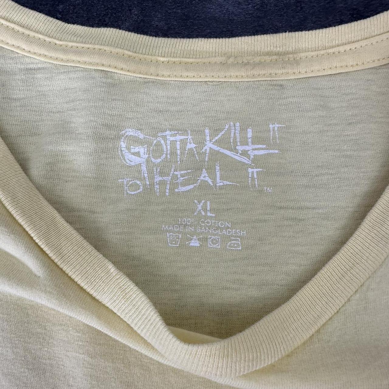 Gotta kill it to heal it T 2000s Y2K logo print Breast Cancer Awareness logo