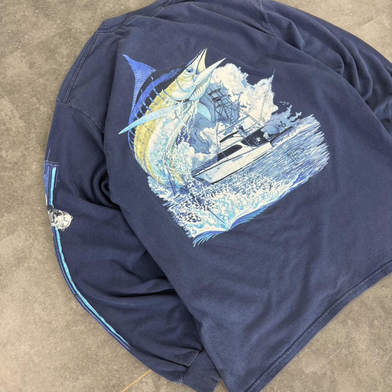 Guy Harvey 2000s surf Y2K logo print graphic T shirt