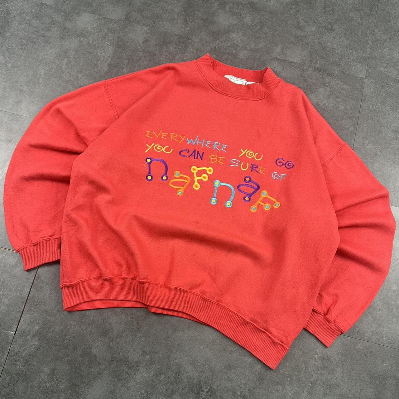 Naf Naf 2000s vintage big Logo classic embroidered sweatshirt