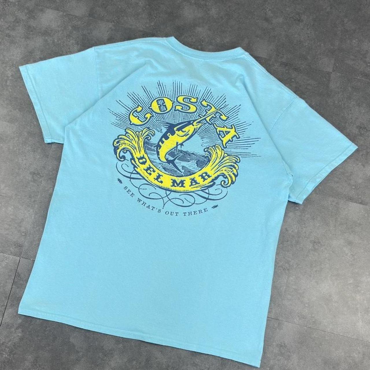 Costa Del Mar T 2000s Y2K logo print design