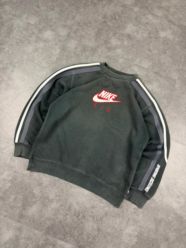 Nike Air Vintage 2000s Sweatshirt Spellout Y2k 90s Big logo Black