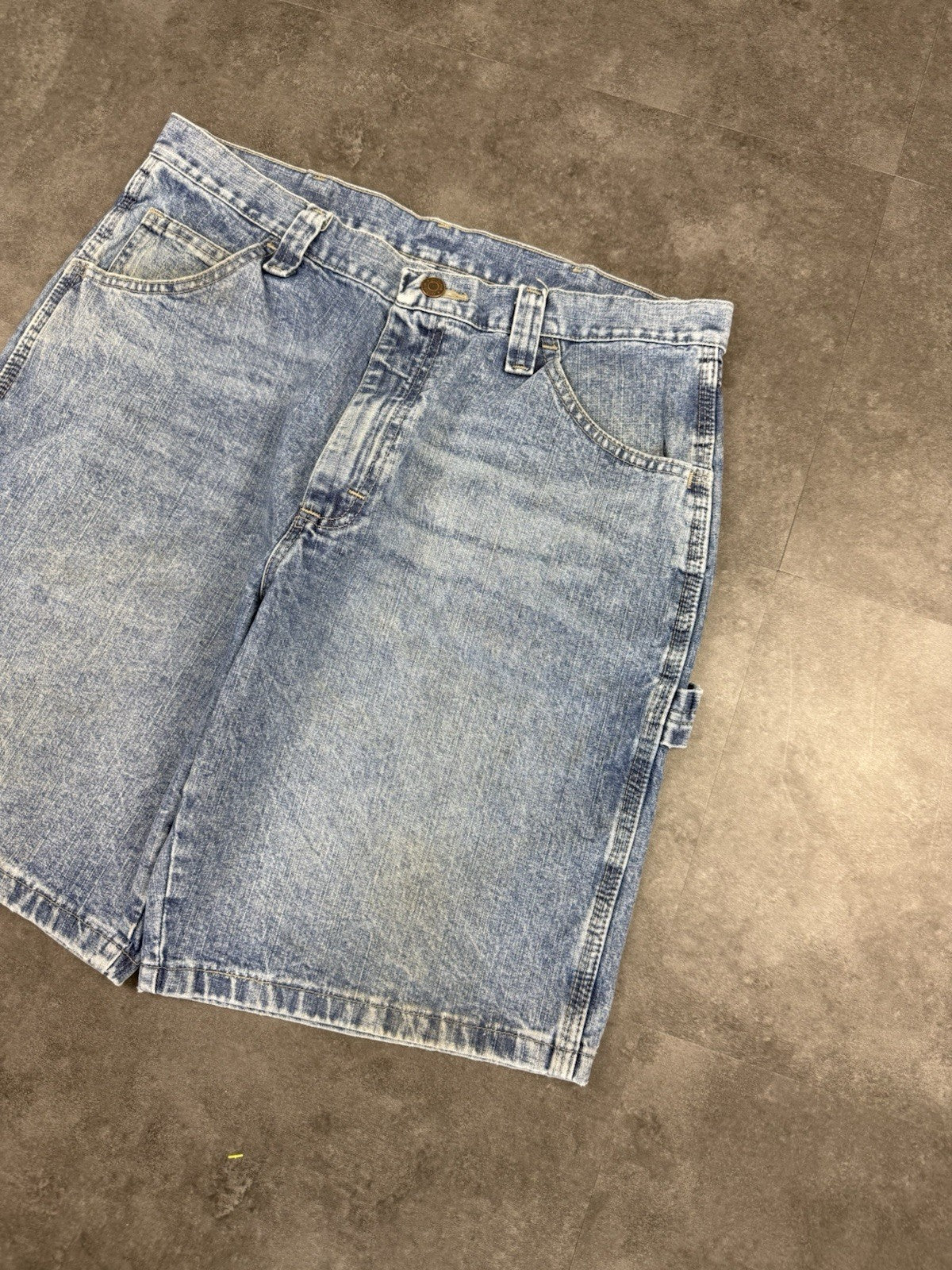 Wrangler Vintage Baggy Carpenter 90s Y2K Denim Jorts Shorts Skater Workwear 30W