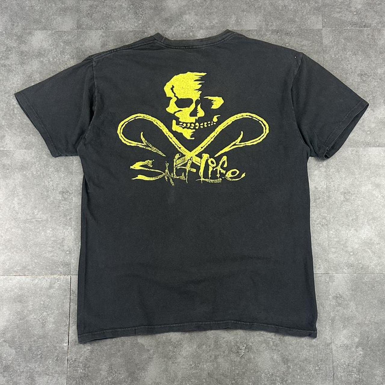 Salt life 90s printed graphic skull and hook logo T shirt