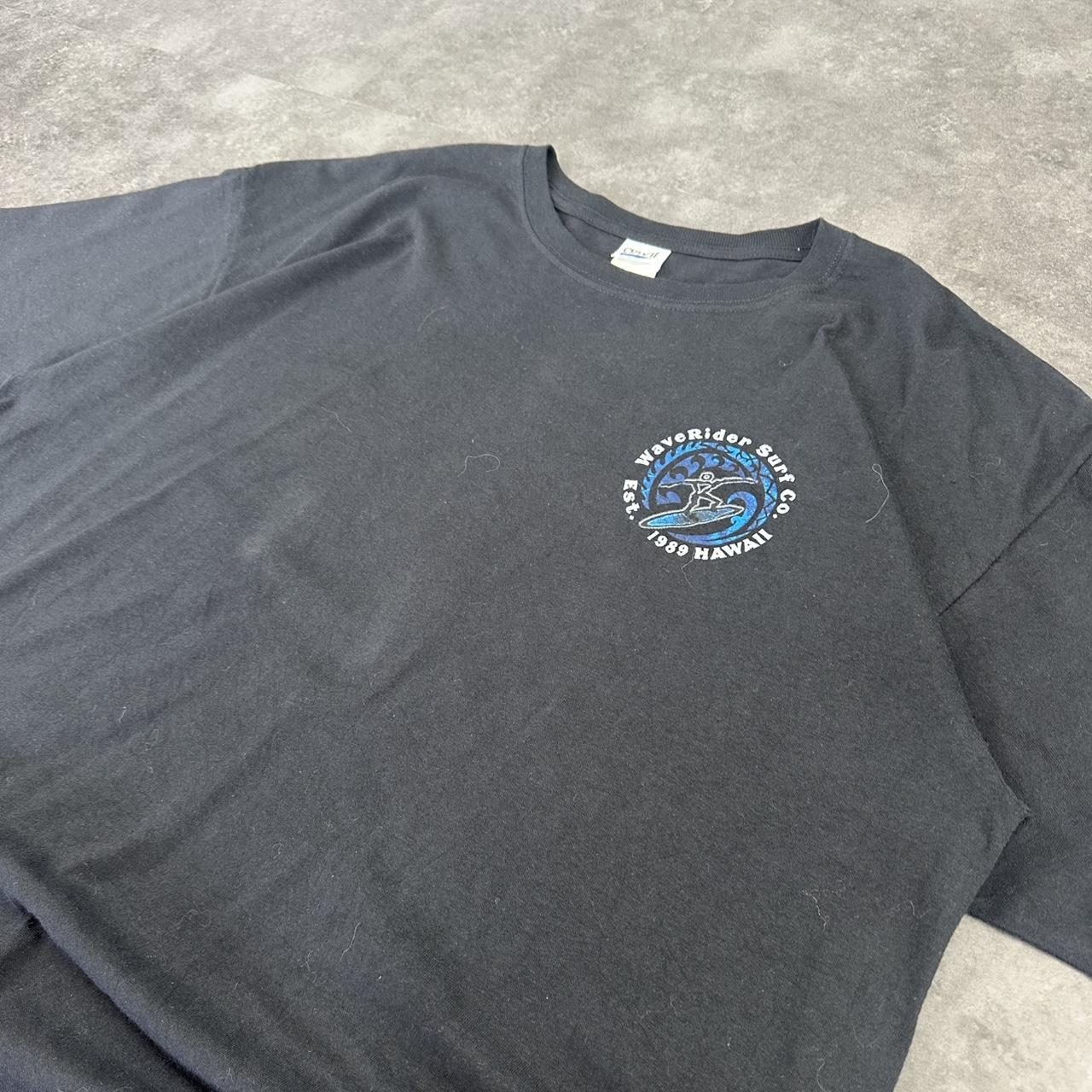 Anvil 90s printed Hawaii Surfer graphic logo shirt
