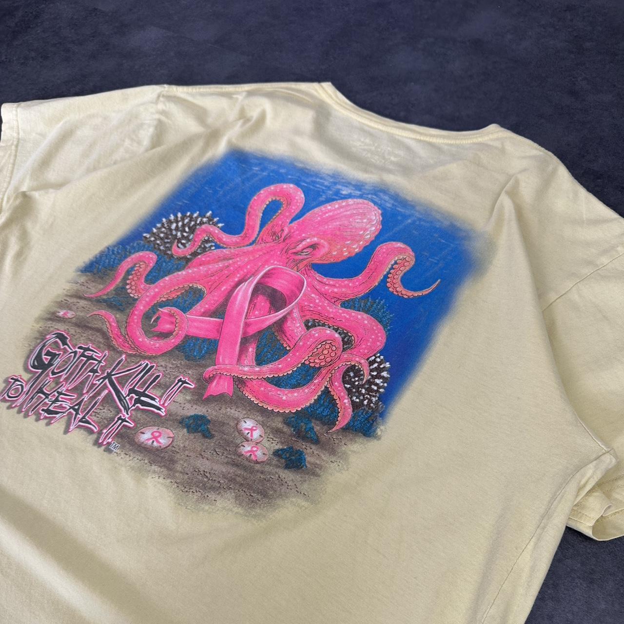 Gotta kill it to heal it T 2000s Y2K logo print Breast Cancer Awareness logo