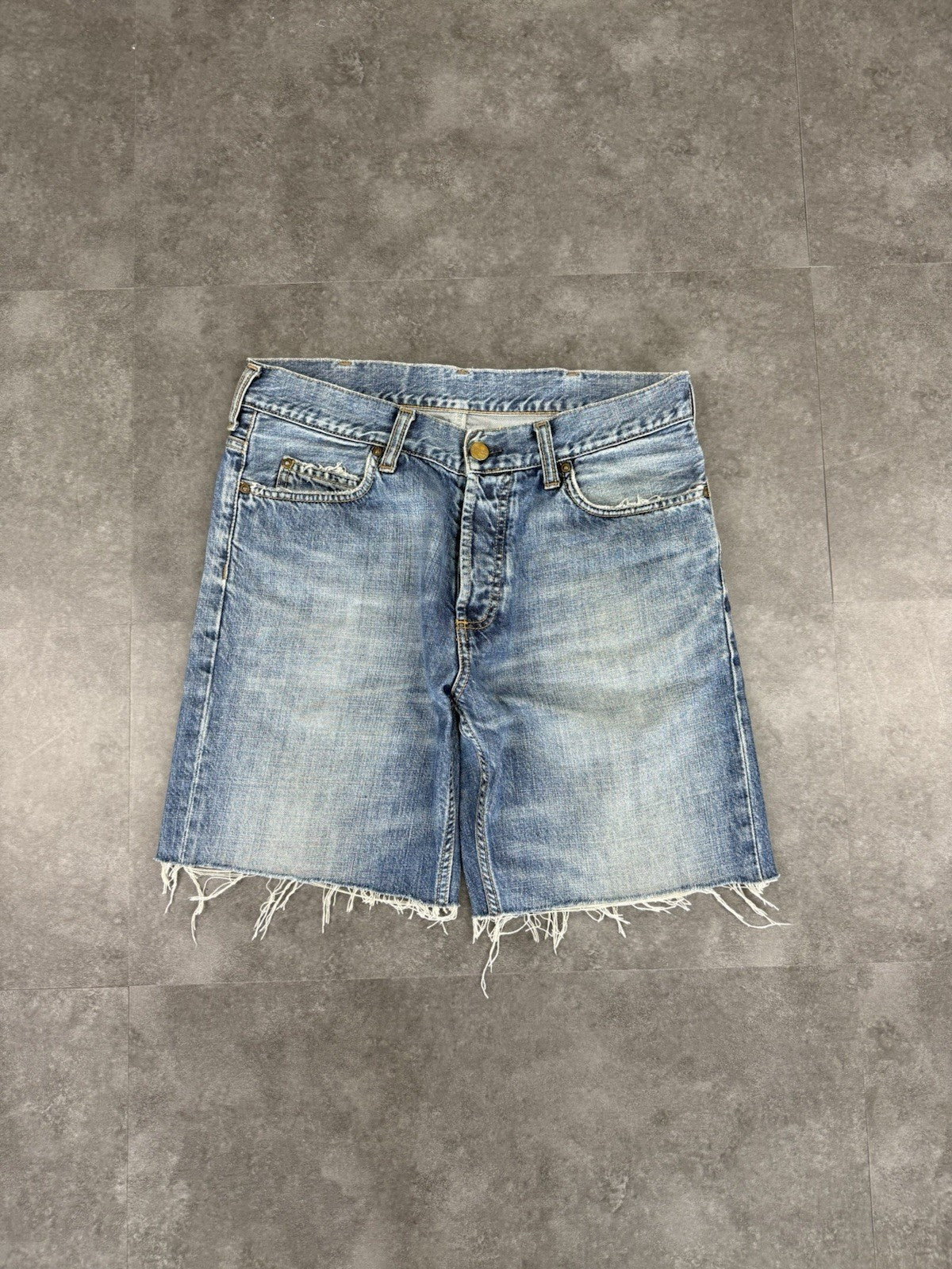 Carhartt Y2K Carpenter Jean Shorts Jorts Vintage Denim 30W Mens Workwear 90s