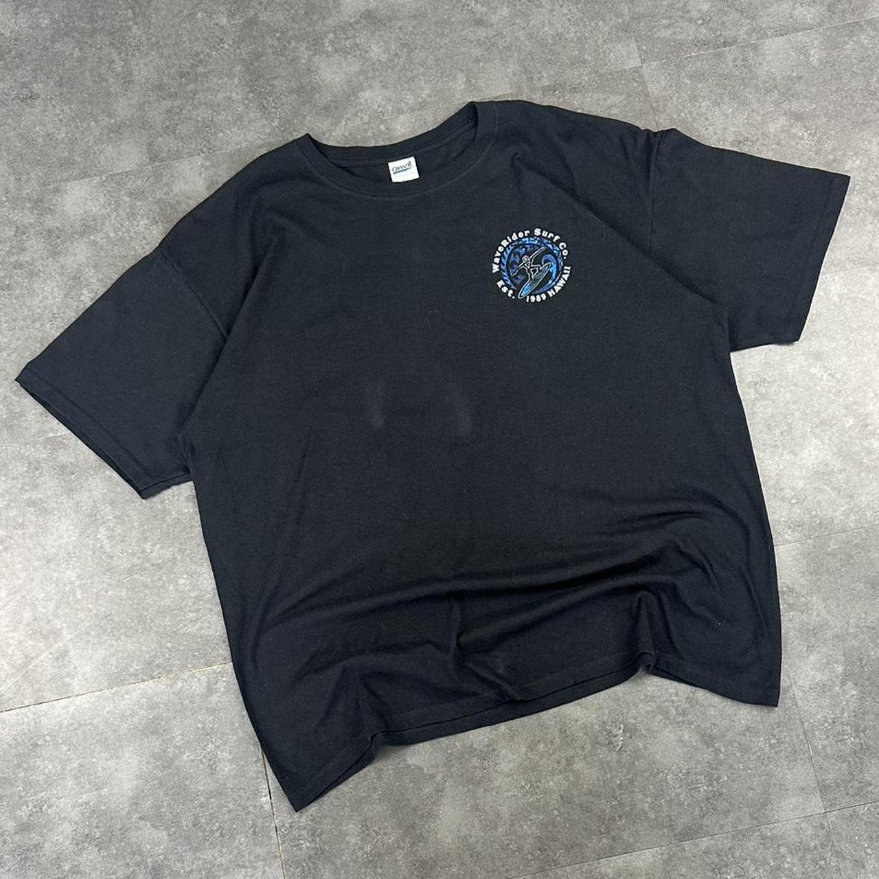 Anvil 90s printed Hawaii Surfer graphic logo shirt